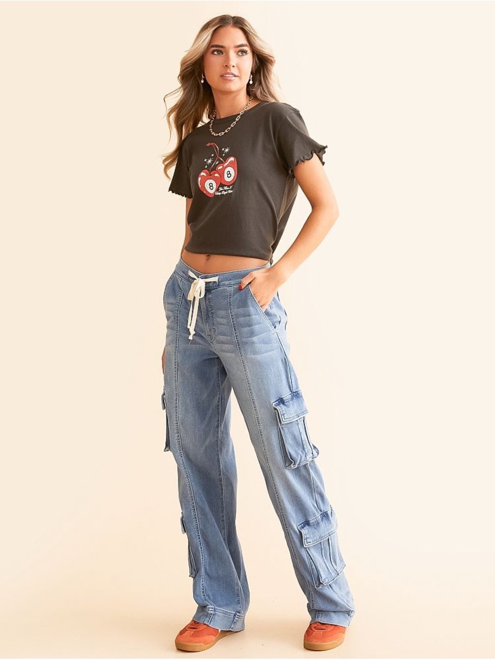 Hidden Alyx Baggy Cargo Stretch Jean size 30
